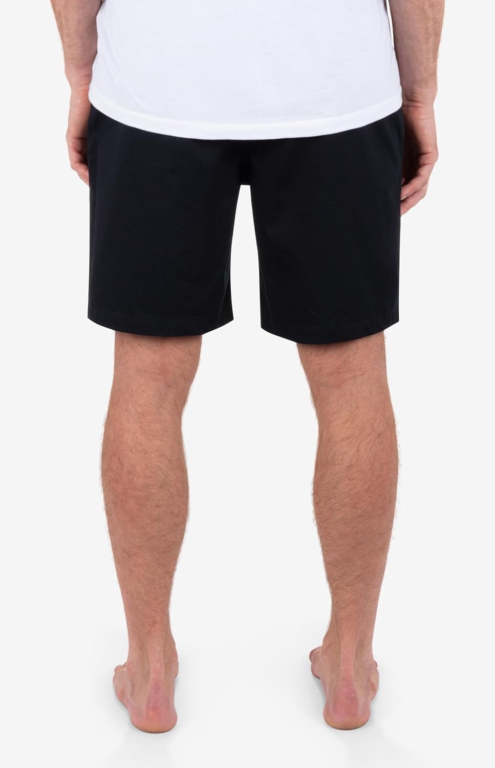 Hurley Men’s Icon Cotton Walk Short, 8″ Inseam 19″ Outseam, Button Closure(Black)