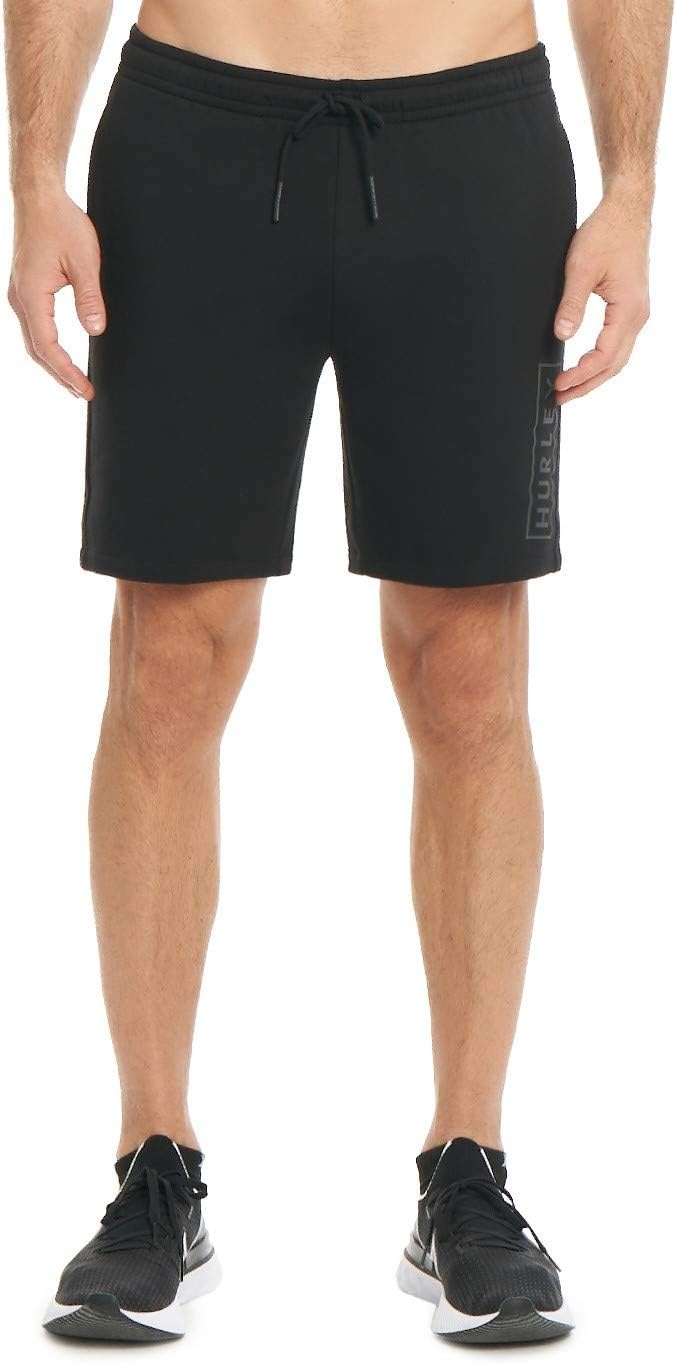 Hurley Men’s Boxed Logo Fleece Short(Black)