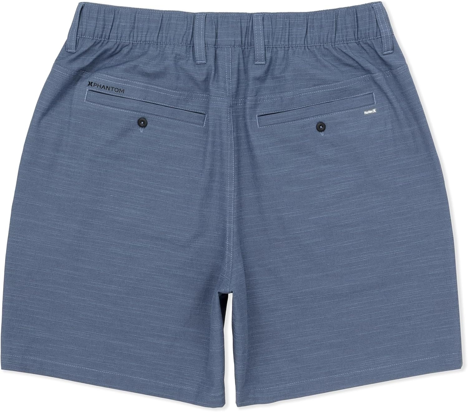 Hurley Men’s Phantom 4-Way Stretch Walk Shorts, 7″ Inseam 18″ Outseam. Quick Dry, Elastic Waistband(Monsoon Blue)