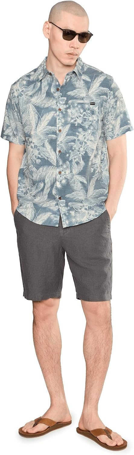 Hurley Men’s Newport Stretch Short Sleeve(Monsoon)