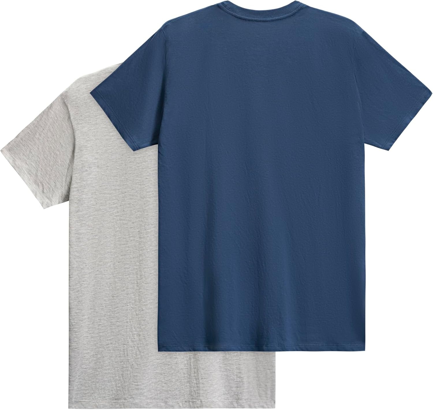 Hurley Men’s 2 Pack Cotton Crewneck Short Sleeve T-Shirt(Grey Heather/Submarine)