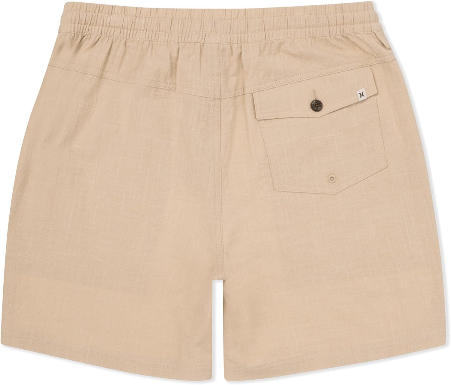 Hurley Men’s Naturals 6″ Inseam Cotton Walk Shorts, 17″ Outseam, Elastic Waistband & Drawstring(Hazelnut)