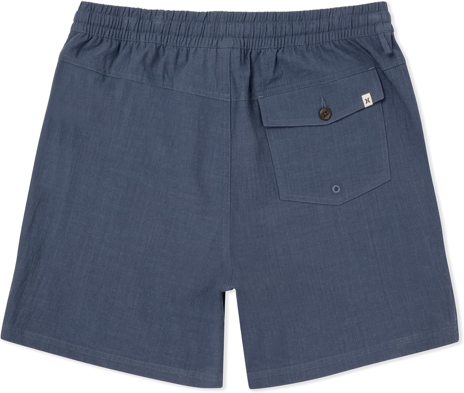 Hurley Men’s Naturals 6″ Inseam Cotton Walk Shorts, 17″ Outseam, Elastic Waistband & Drawstring(Monsoon)
