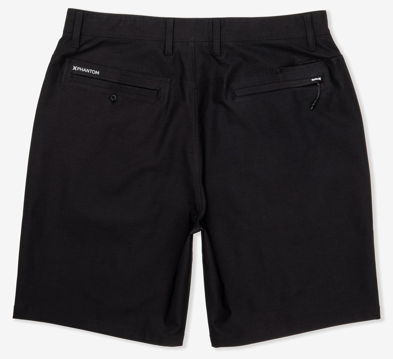 Hurley Men’s Phantom 4-Way Stretch Walk Shorts, 9″ Inseam 20″ Outseam, Quick Dry, Button Closure(Black)
