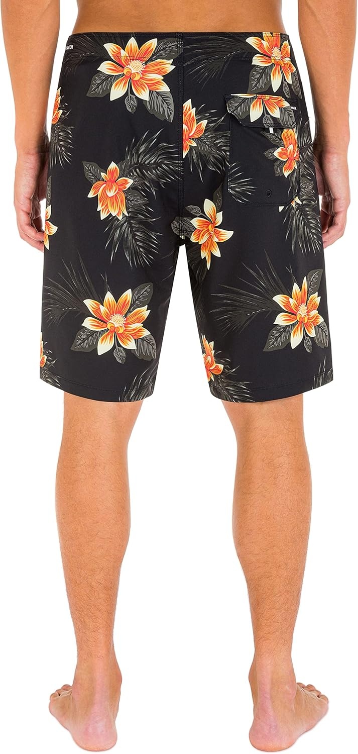 Printed 20″ Stretch Board Shorts(Black)