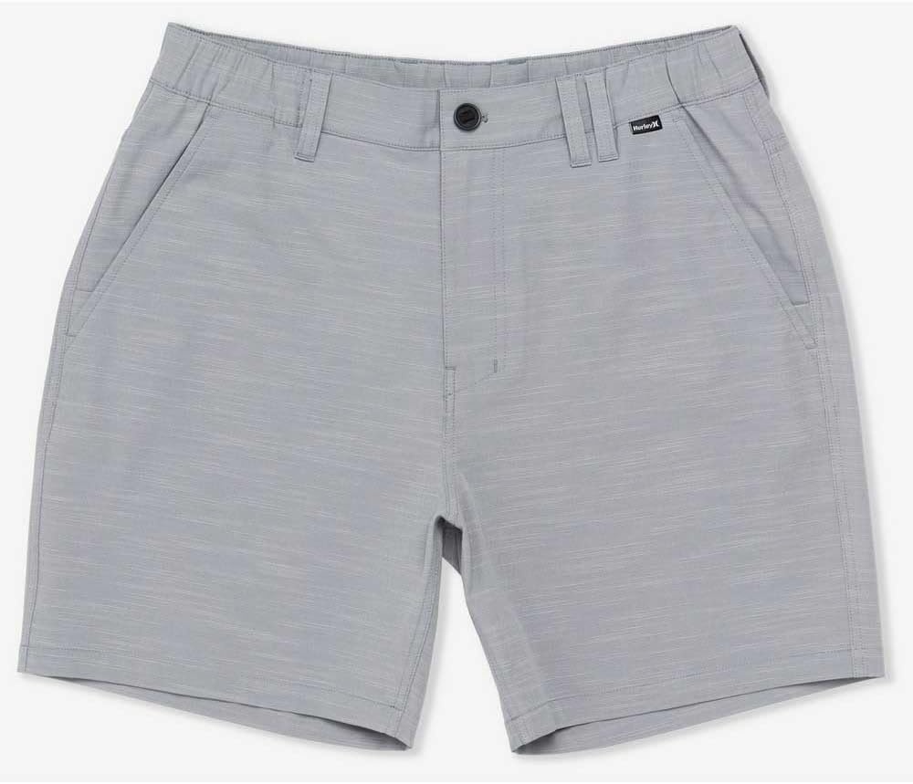 Hurley Men’s Phantom 4-Way Stretch Walk Shorts, 7″ Inseam 18″ Outseam. Quick Dry, Elastic Waistband(Particle Grey)