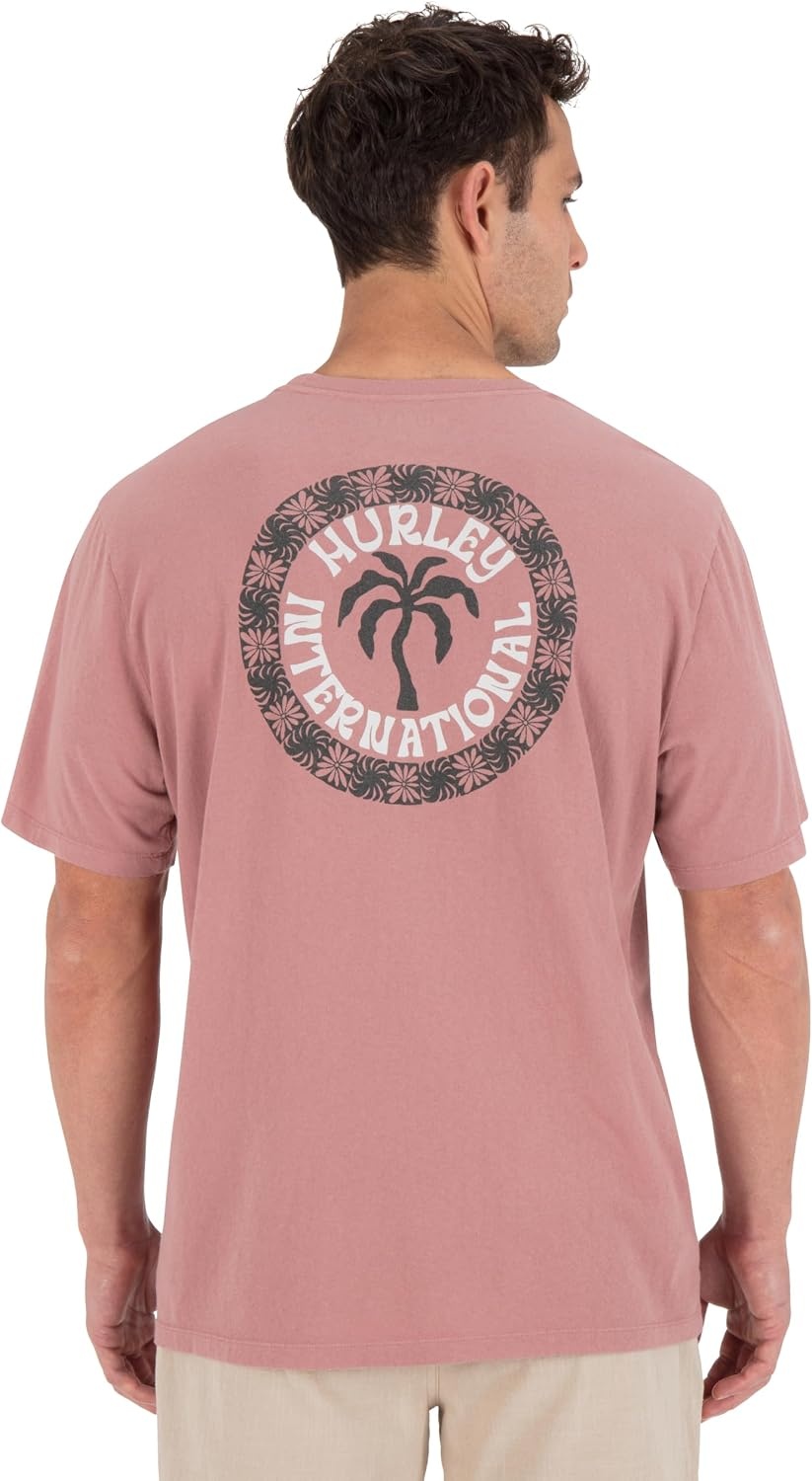 Hurley Men’s Palm Short Sleeve(Phantom Rose)
