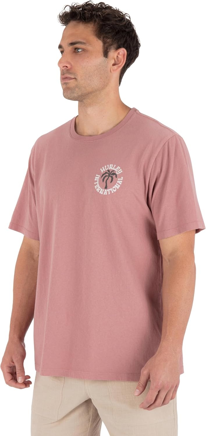 Hurley Men’s Palm Short Sleeve(Phantom Rose)