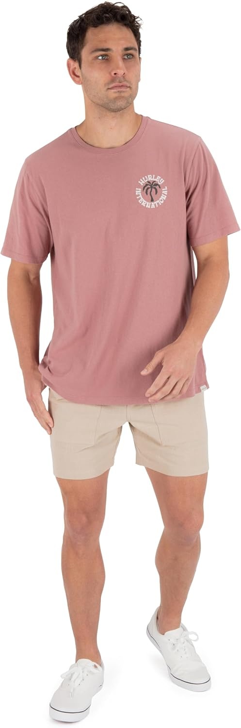Hurley Men’s Palm Short Sleeve(Phantom Rose)