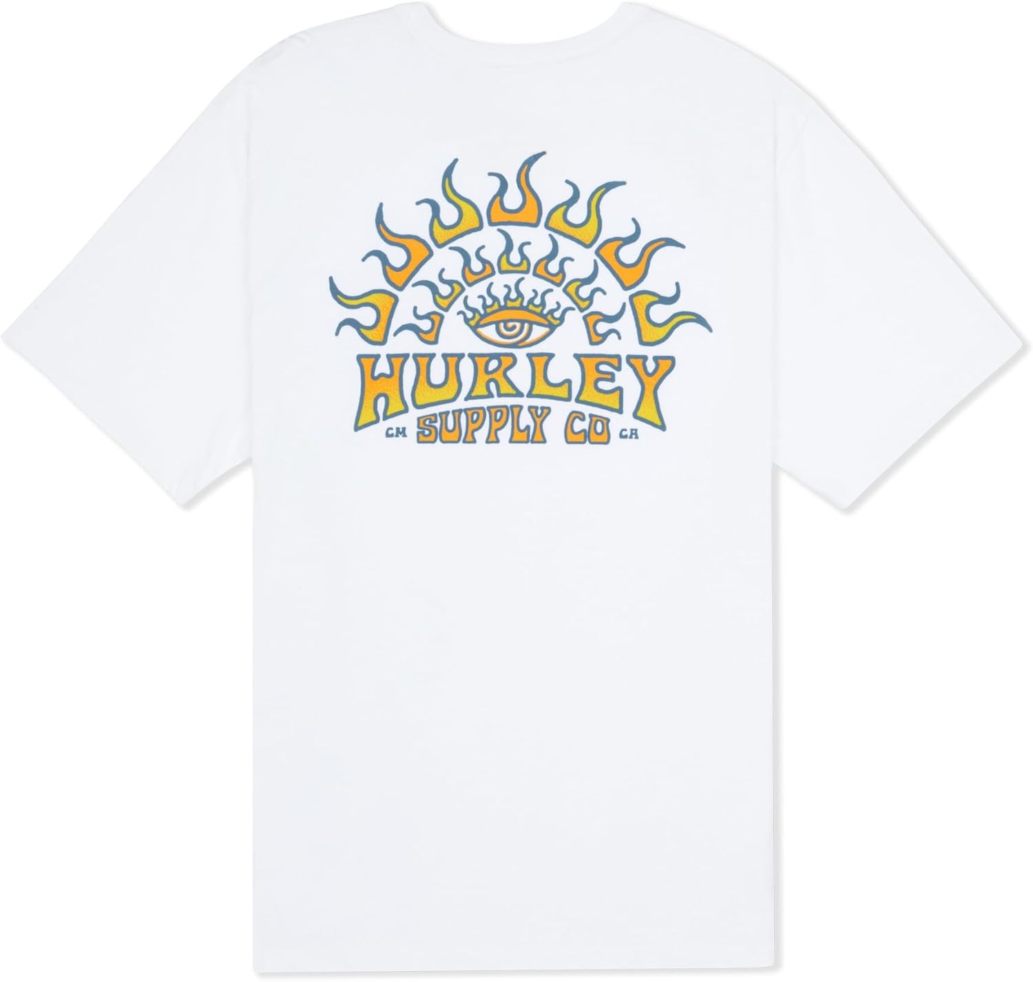 Hurley Mens All Seeing Short Sleeve(White/Multi)