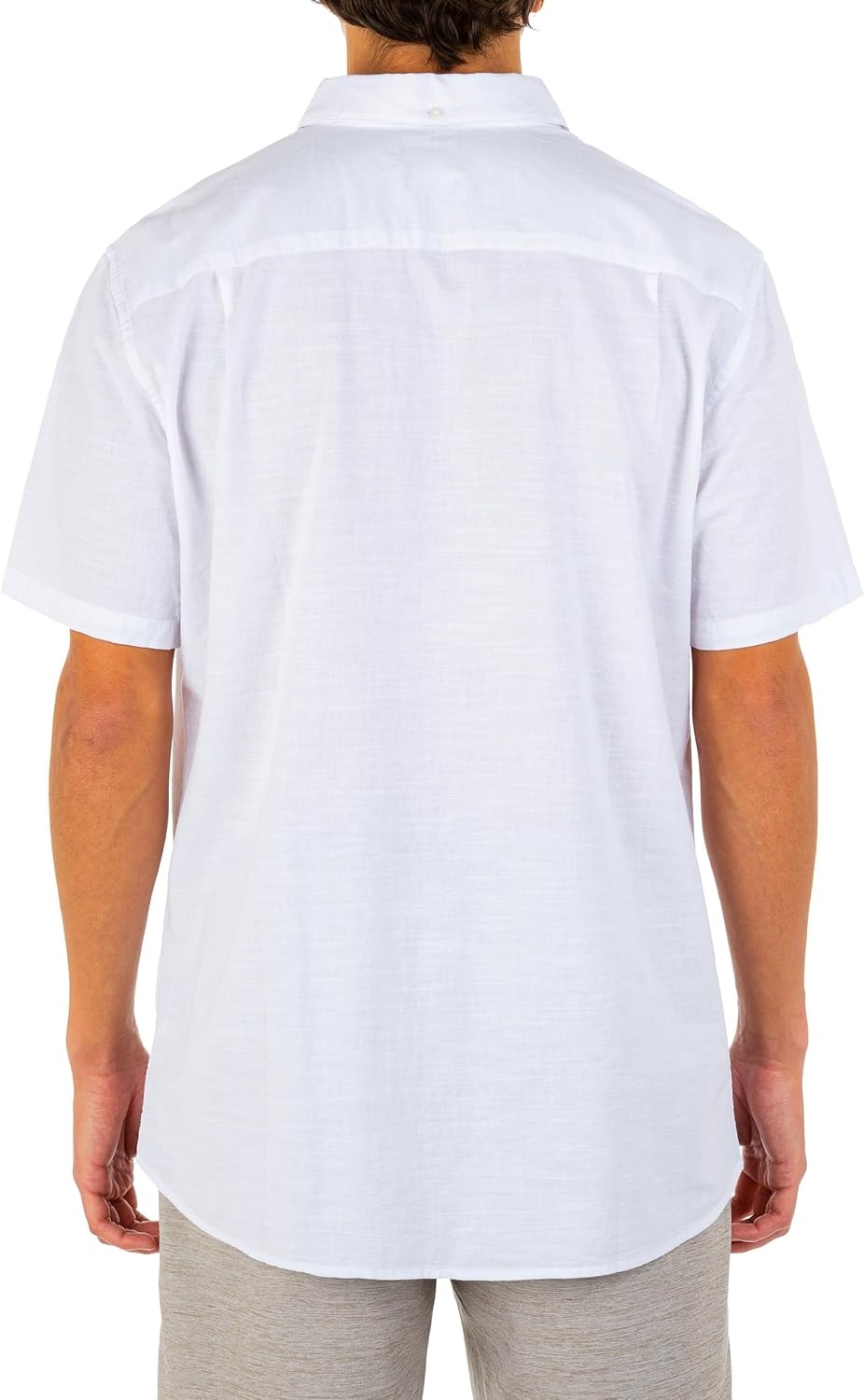 Hurley Men’s One and Only Textured Short Sleeve Button Up(White)