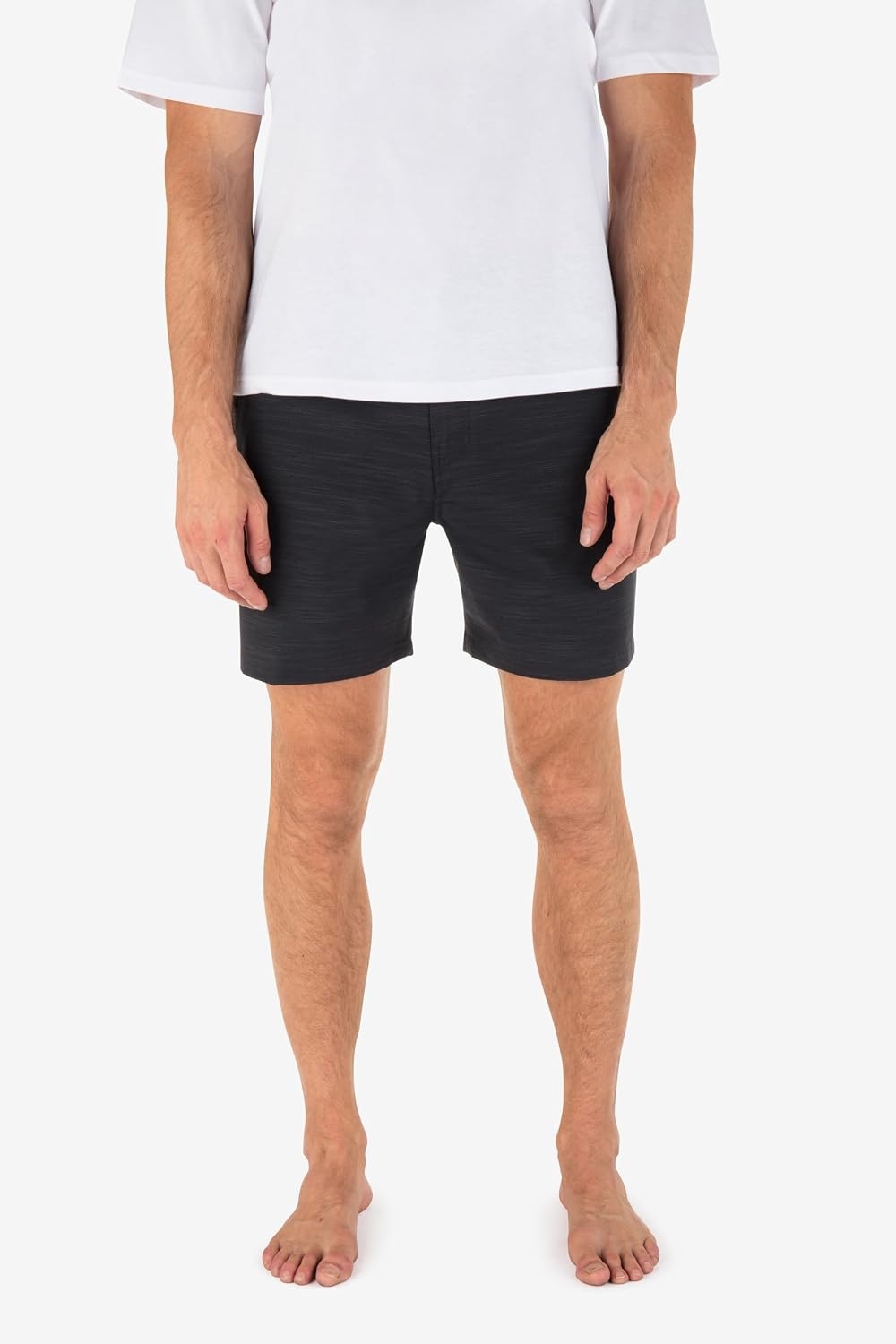 Hurley Men’s Phantom 4-Way Stretch Walk Shorts, 7″ Inseam 18″ Outseam. Quick Dry, Elastic Waistband(Black)