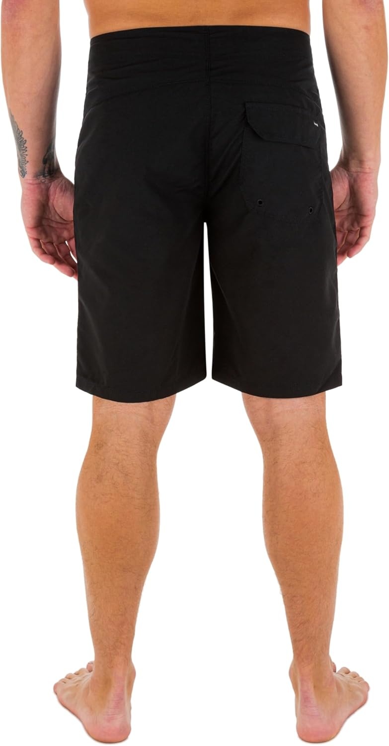 Hurley Mens Phantom P30 One and Only Stretch 20″ Boardshort Swim Short(Black/White)