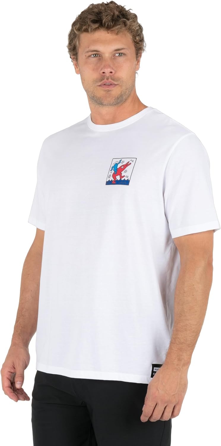Hurley Mens All Seeing Short Sleeve(White – Keith Haring Collab)