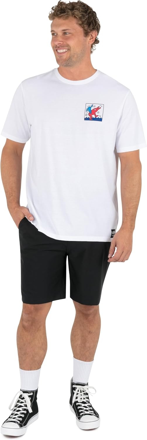 Hurley Mens All Seeing Short Sleeve(White – Keith Haring Collab)