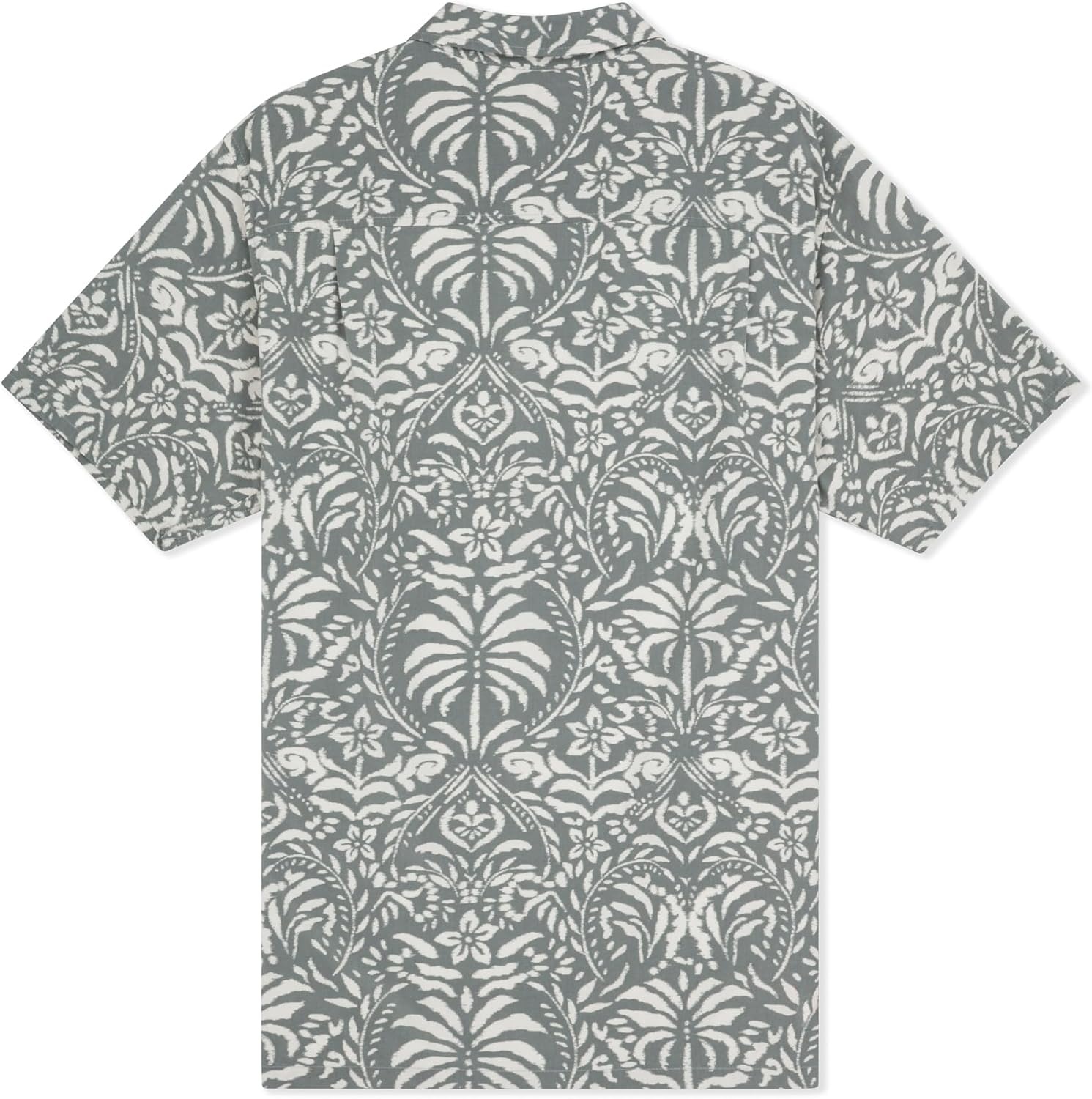 Hurley Men’s Short Sleeve Casual Button Down Shirt, Regular Fit, Chest Pocket(Great White/Grey)