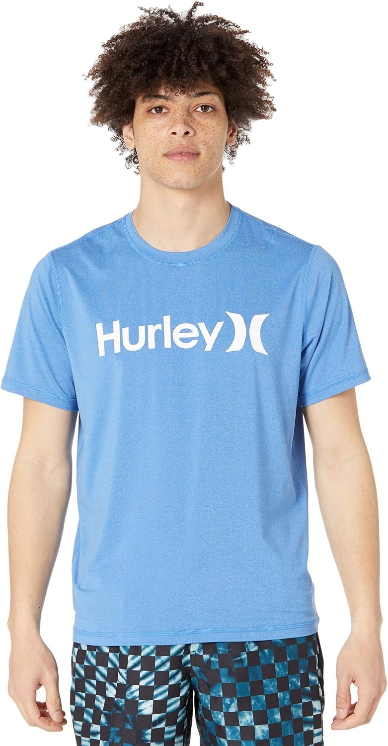 Hurley Men’s One and Only Hybrid Short Sleeve T-Shirt(Pacific Blue)