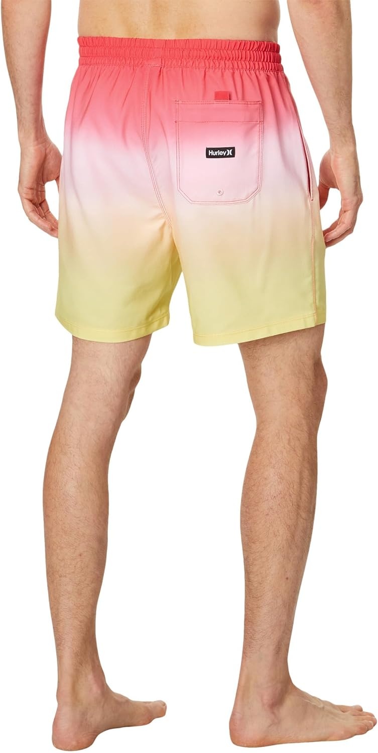 Hurley Men’s Printed 18″ Board Shorts(Chaos Pink)