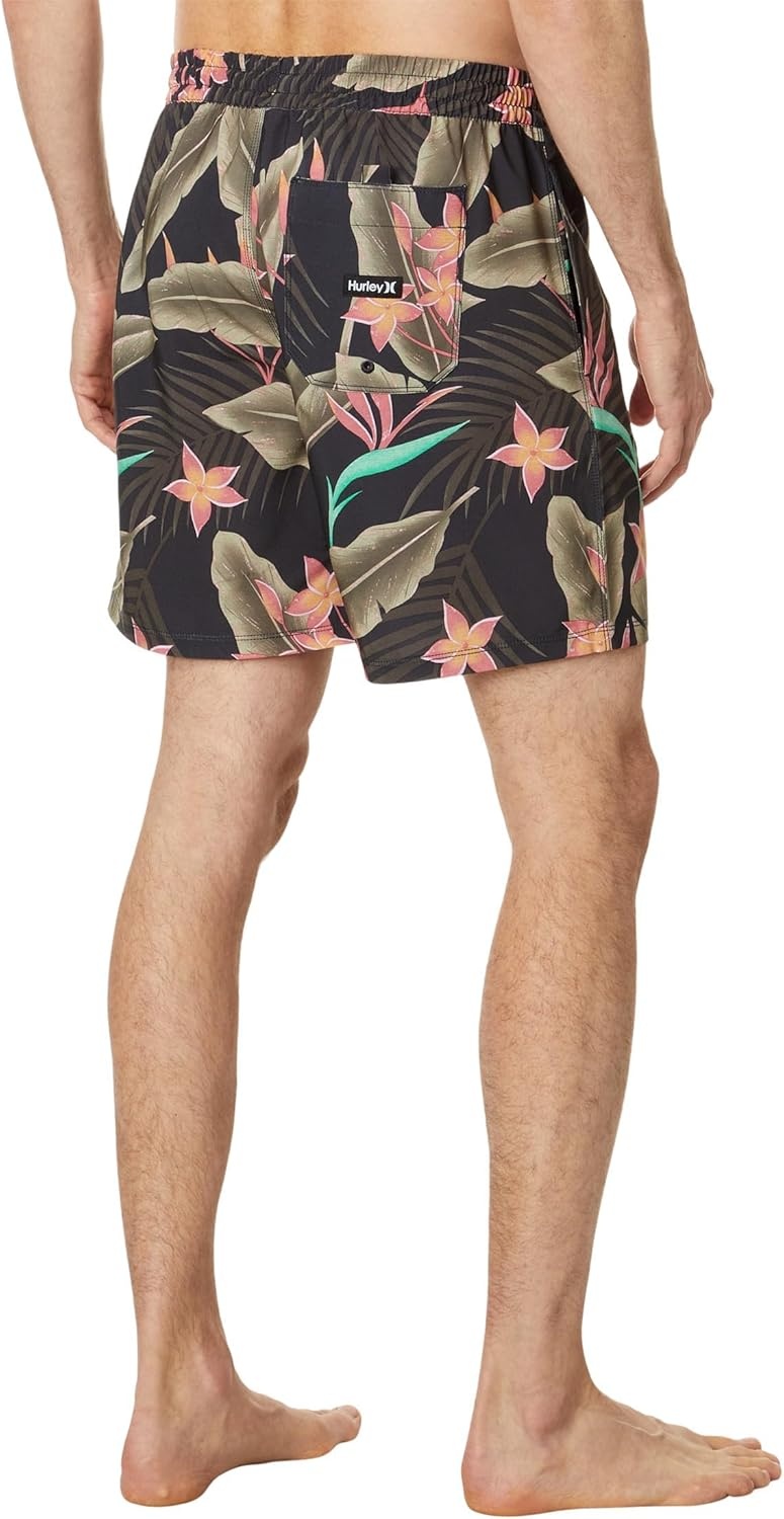 Hurley Men’s Printed 18″ Board Shorts(Black Multi)