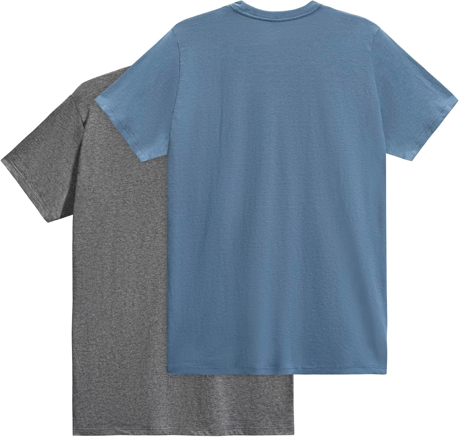 Hurley Men’s 2 Pack Cotton Crewneck Short Sleeve T-Shirt(Dark Grey Heather/Blue)