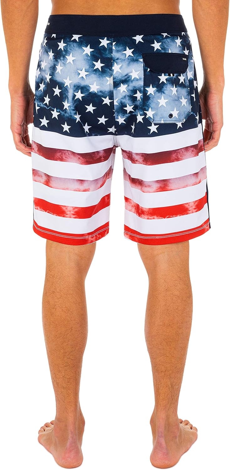 Hurley Mens Patriot Cheers 20″ Board Shorts(White)