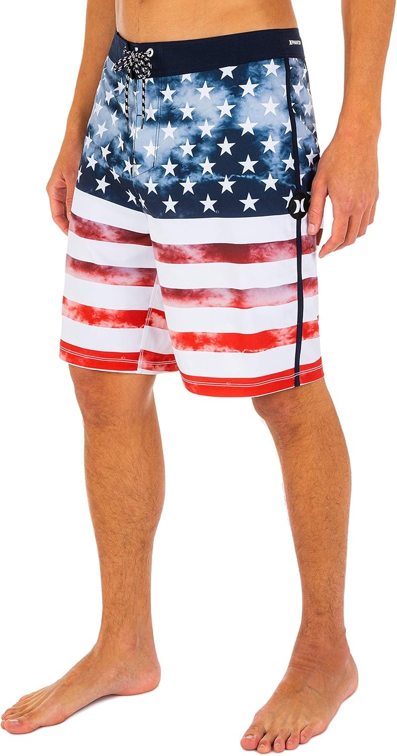 Hurley Mens Patriot Cheers 20″ Board Shorts(White)