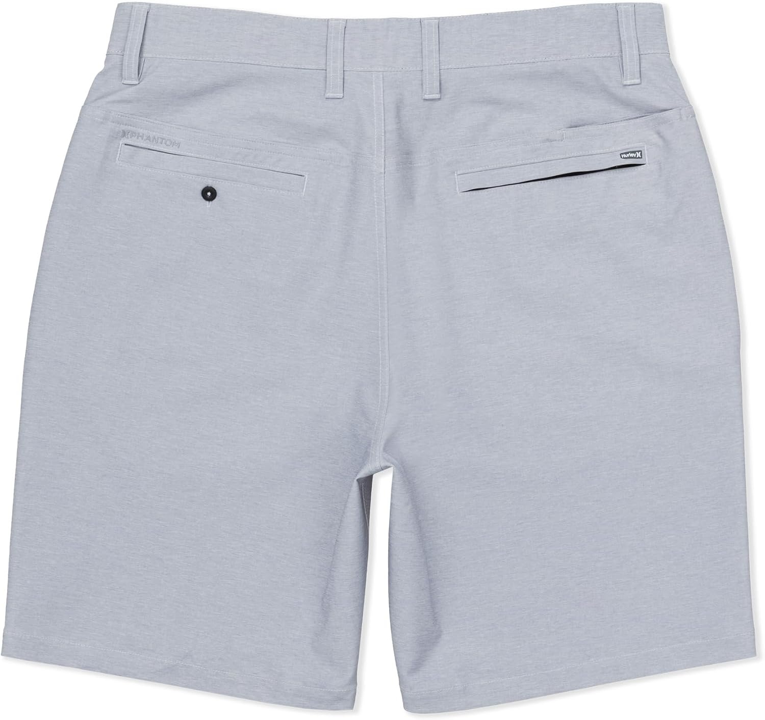 Hurley Men’s Phantom 4-Way Stretch Walk Shorts, 9″ Inseam 20″ Outseam, Quick Dry, Button Closure(Light Stone Grey)