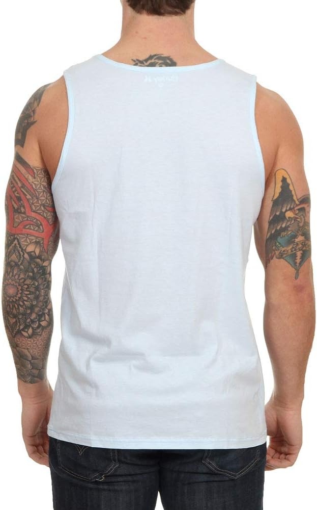 Hurley Men’s One & Only Graphic Tank Top(Topaz Mist Heather/(Armory Navy))