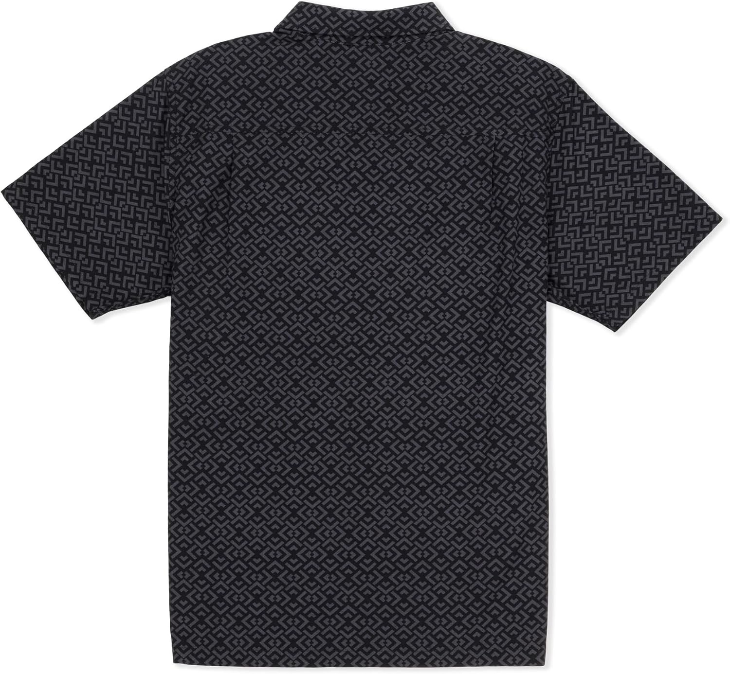 Hurley Men’s Short Sleeve Casual Button Down Shirt, Regular Fit, Chest Pocket(Black)