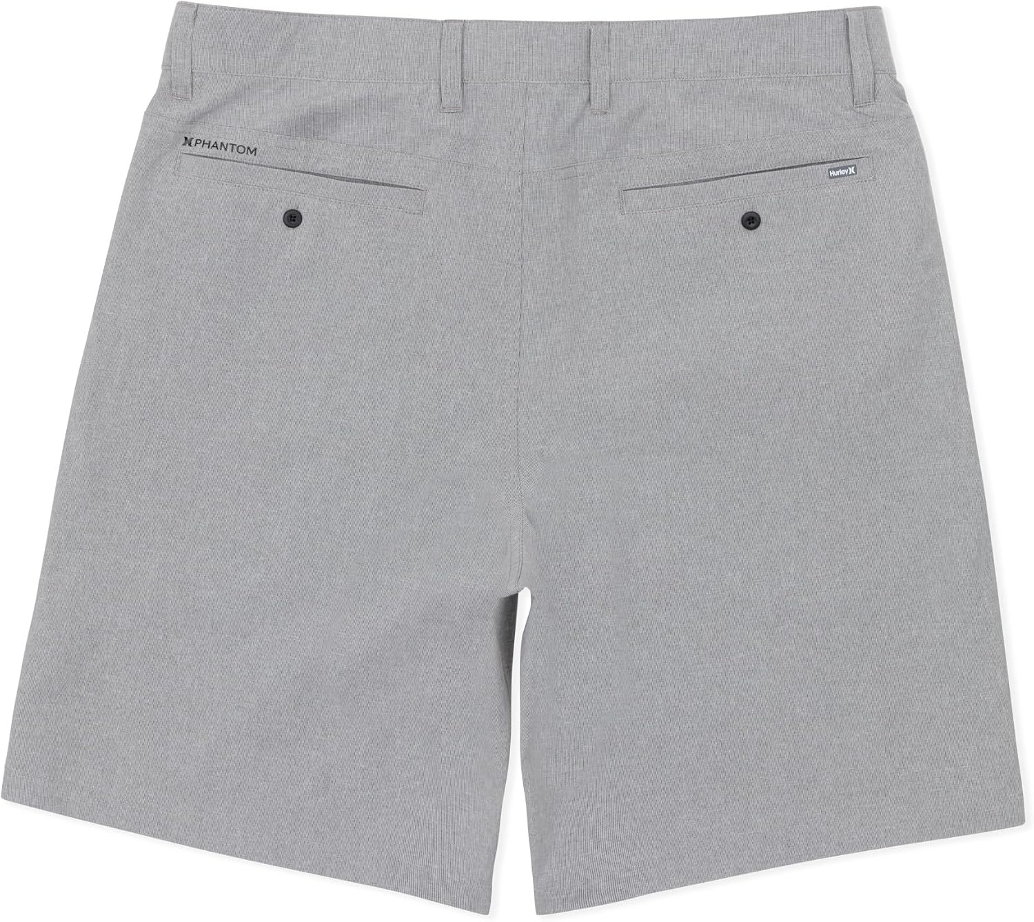 Hurley Men’s Phantom 4-Way Stretch Microcheck Hybrid Walk Shorts, 9″ Inseam 20″ Outseam, Quick Dry, Button Closure(Black)