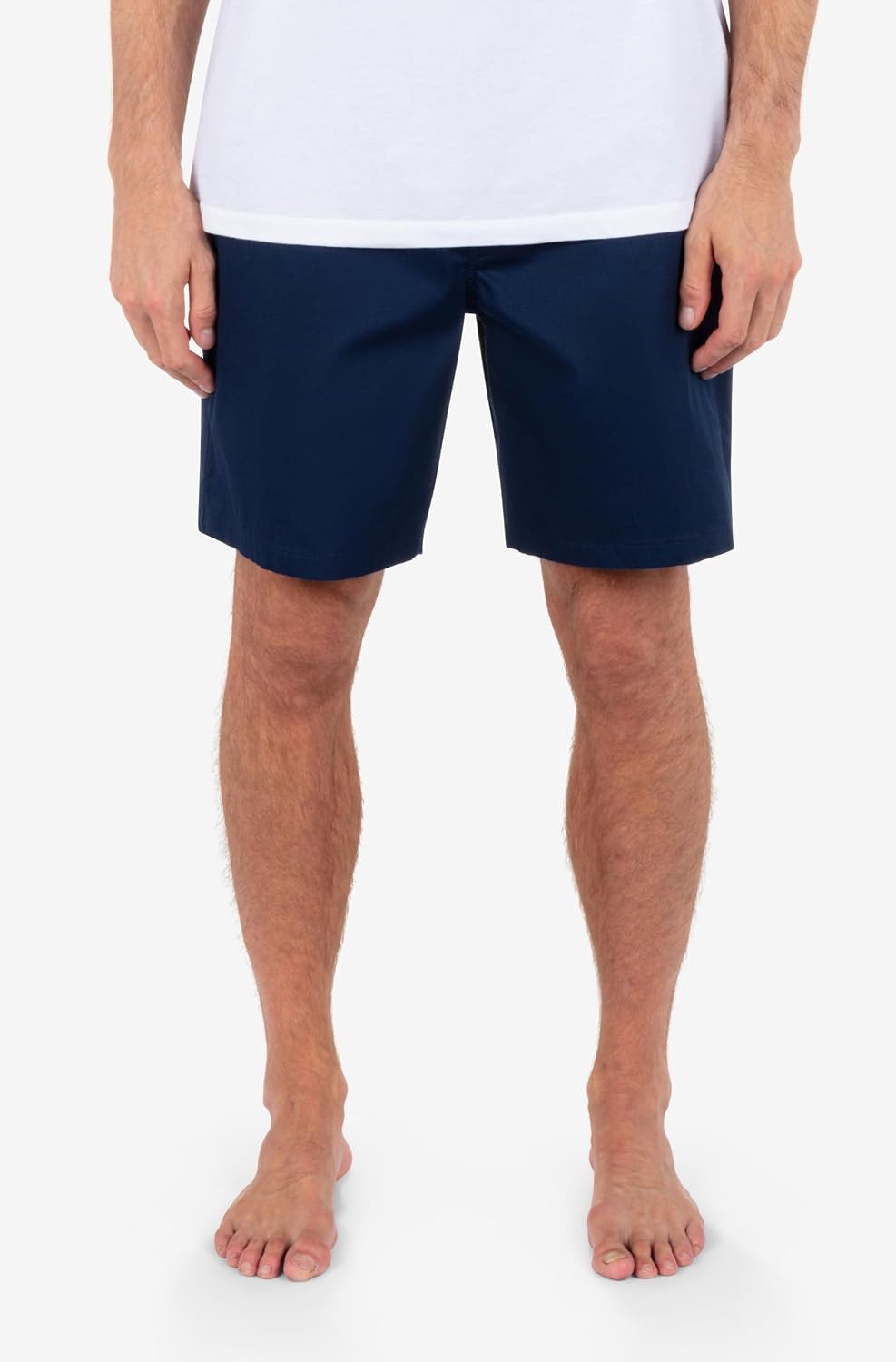 Hurley Men’s Icon Cotton Walk Short, 8″ Inseam 19″ Outseam, Button Closure(Obsidian Blue)