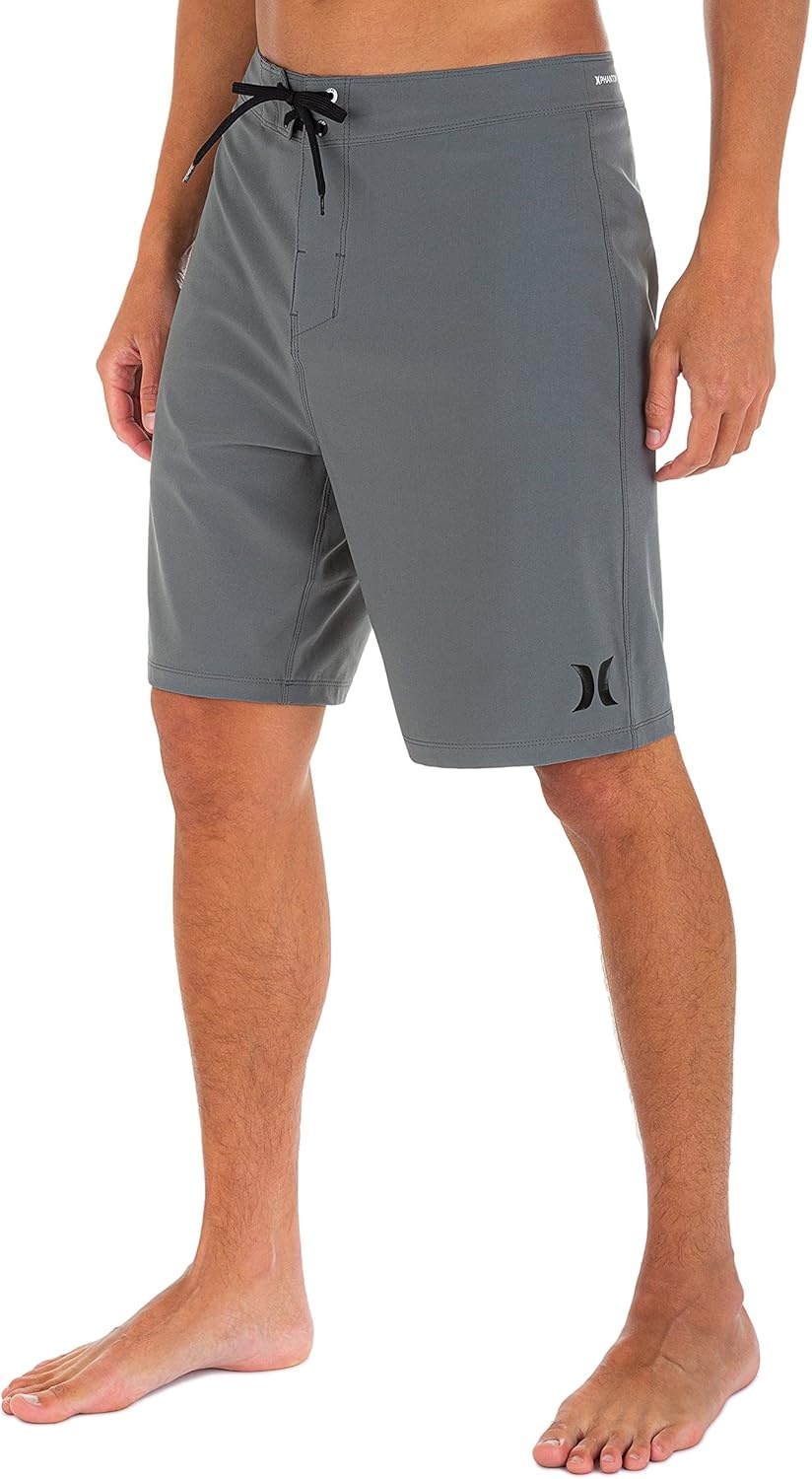 Hurley Mens Phantom P30 One and Only Stretch 20″ Boardshort Swim Short(Smoke Grey)