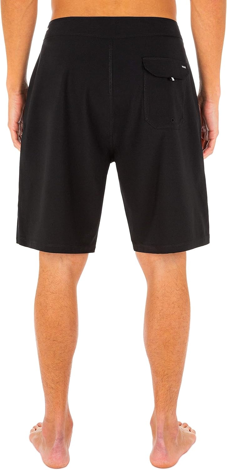 Hurley Men’s One and Only Solid 20″ Board Shorts(Black/Dark Grey)