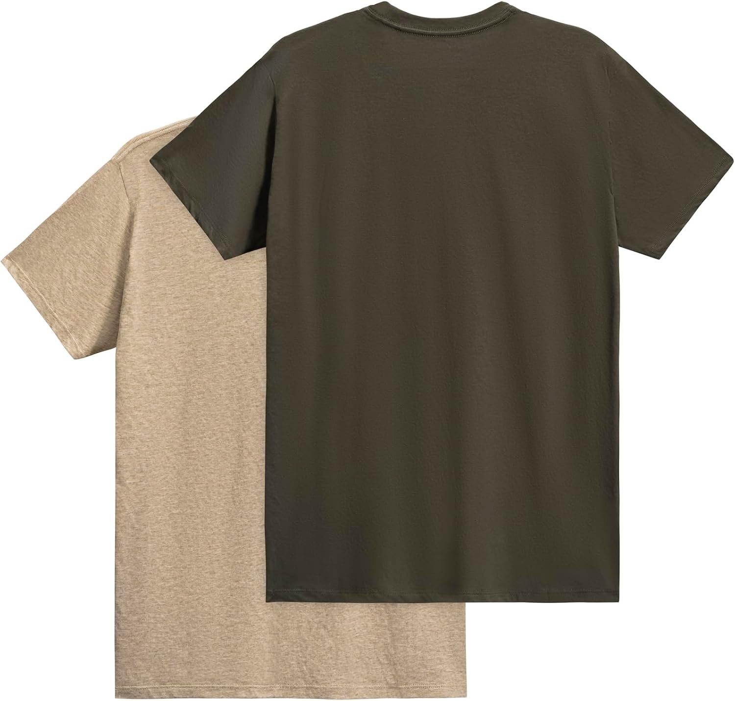 Hurley Men’s 2 Pack Cotton Crewneck Short Sleeve T-Shirt(Khaki Heather/Cargo)