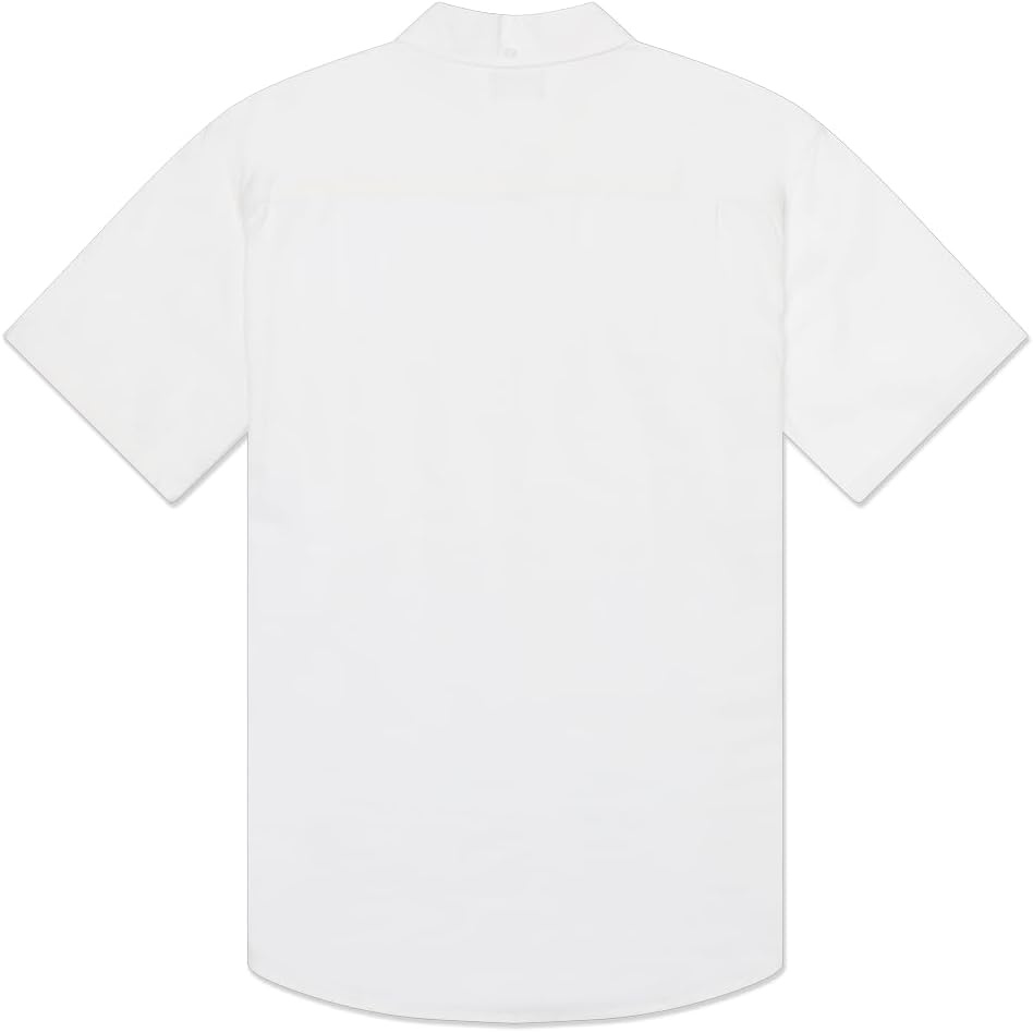 Hurley Men’s One and Only Textured Short Sleeve Button Up(White – Stretch)