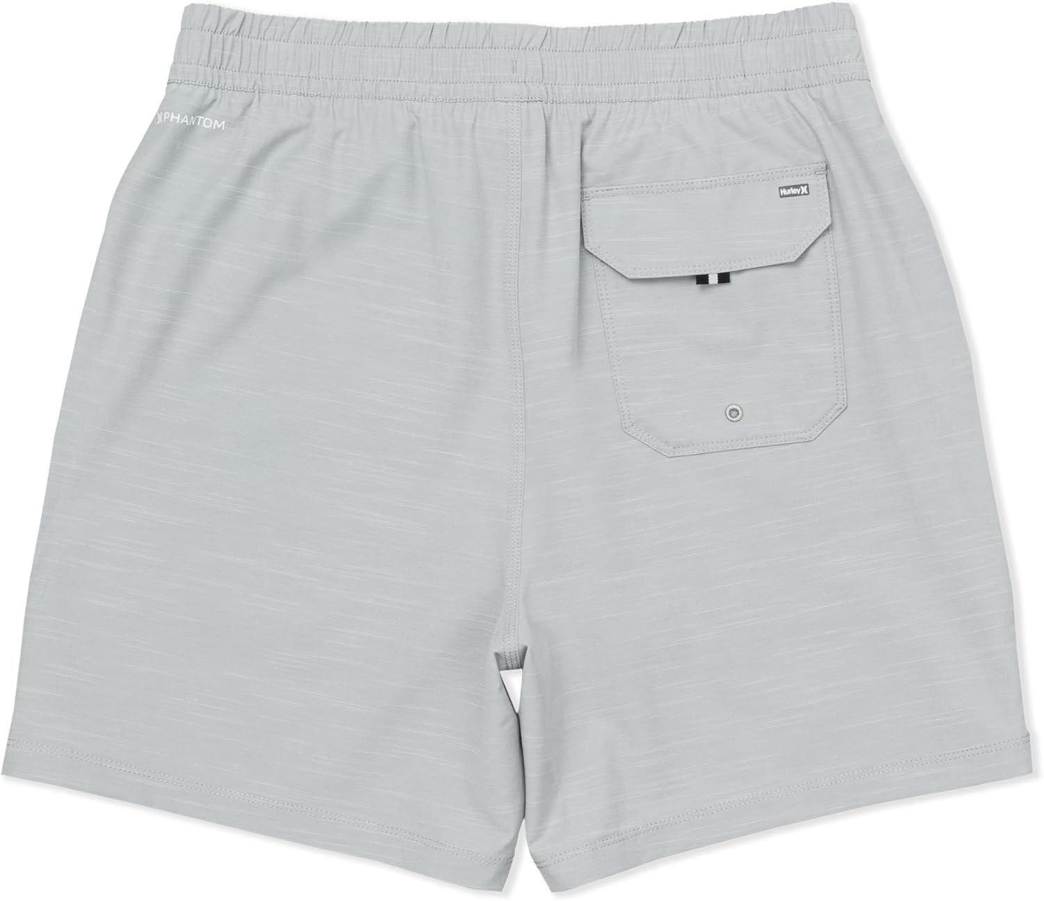 Hurley Men’s 4-Way Stretch Compression Lined 6″ Inseam Boardshort, 17″ Outseam, Elastic Waistband(Light Stone Grey)
