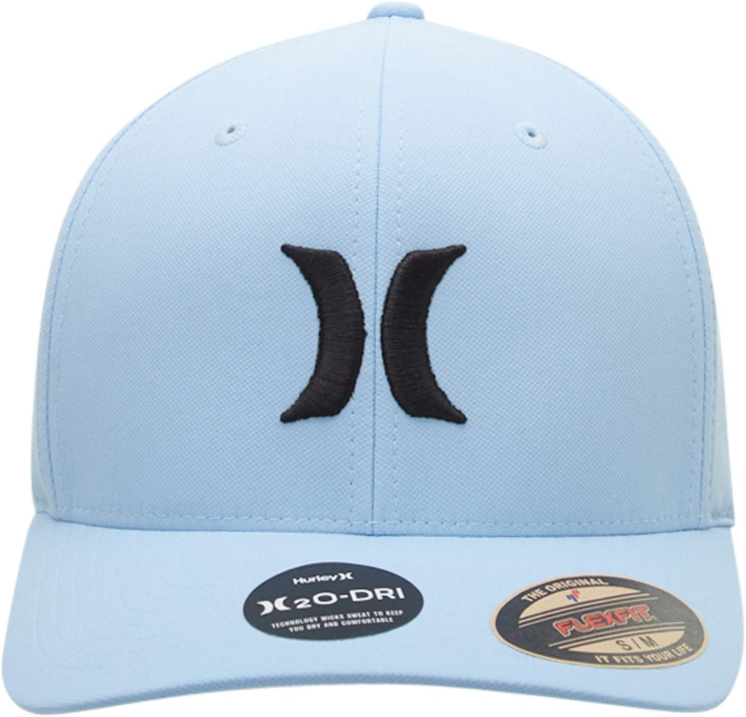 Hurley Men’s Caps – One & Only Flexfit Baseball Cap – Fitted Hats for Men (S-XL)(Blue)
