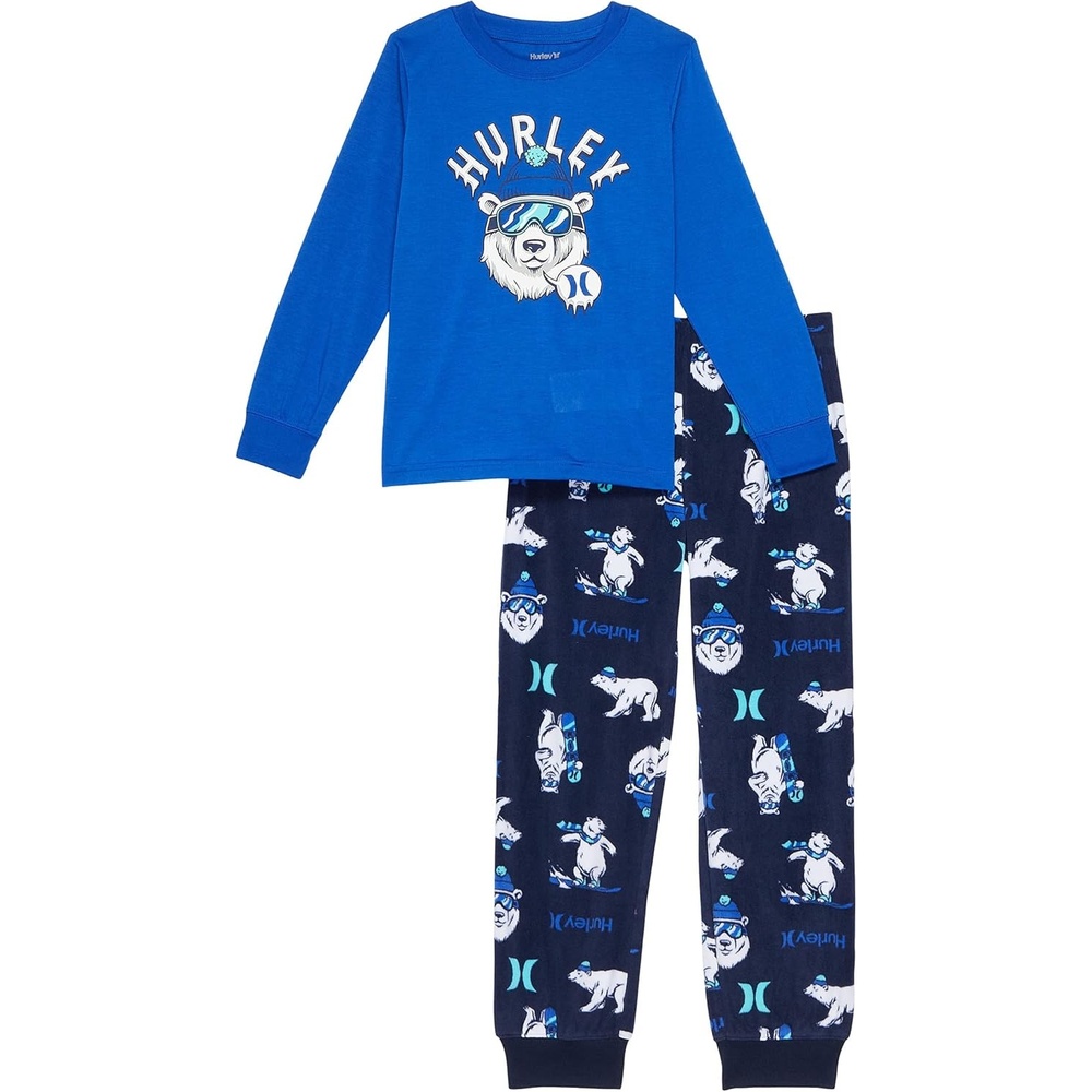 Hurley Boys’ Pajamas(Armory Navy/Polar Bear)