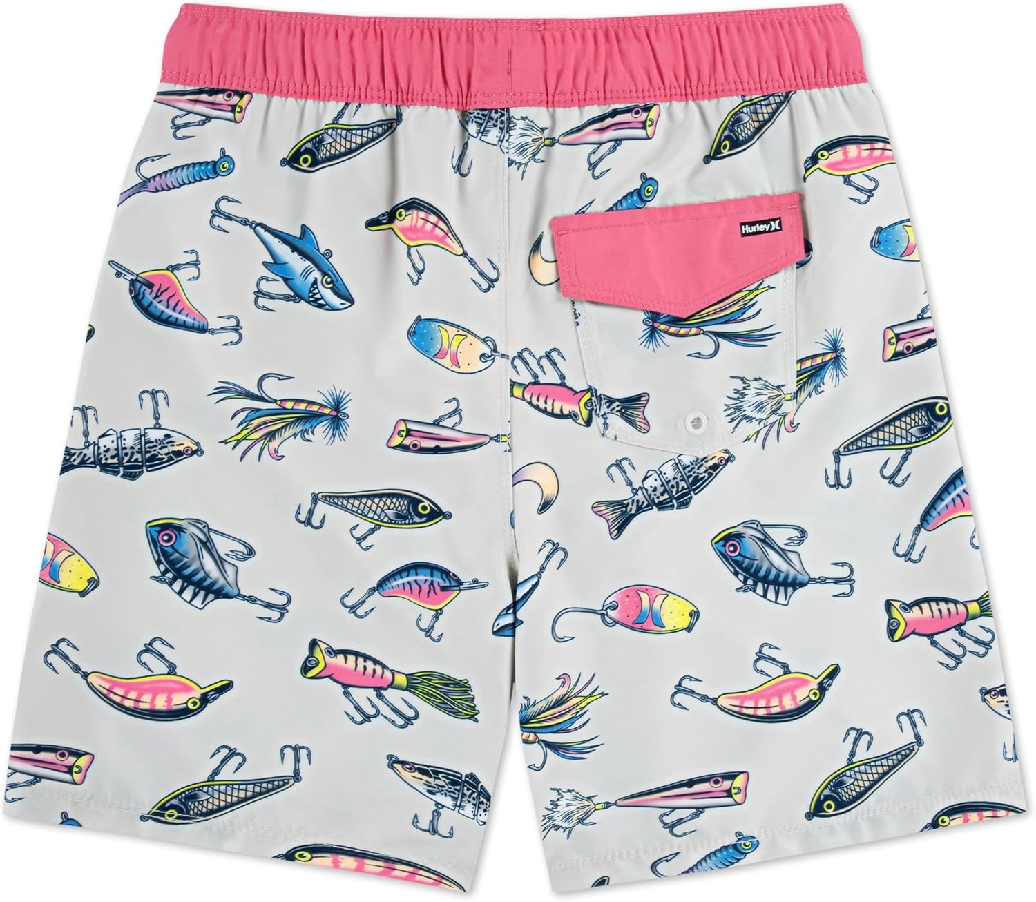 Hurley Kids Mini Vacay Stripe Pull On Swim Trunk (Big Kid)(Bone/Allure)