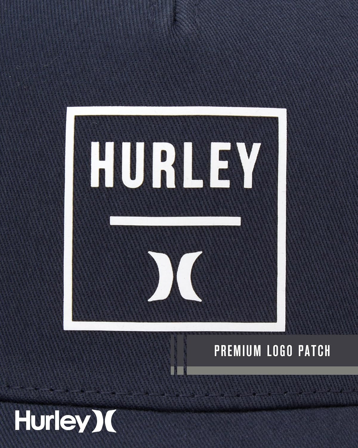 Hurley Mens Trucker Hat – Flexible Quick Dry Fairway Mesh Trucker Hat for Men with Snapback Closure – Classic Mens Caps(Navy)
