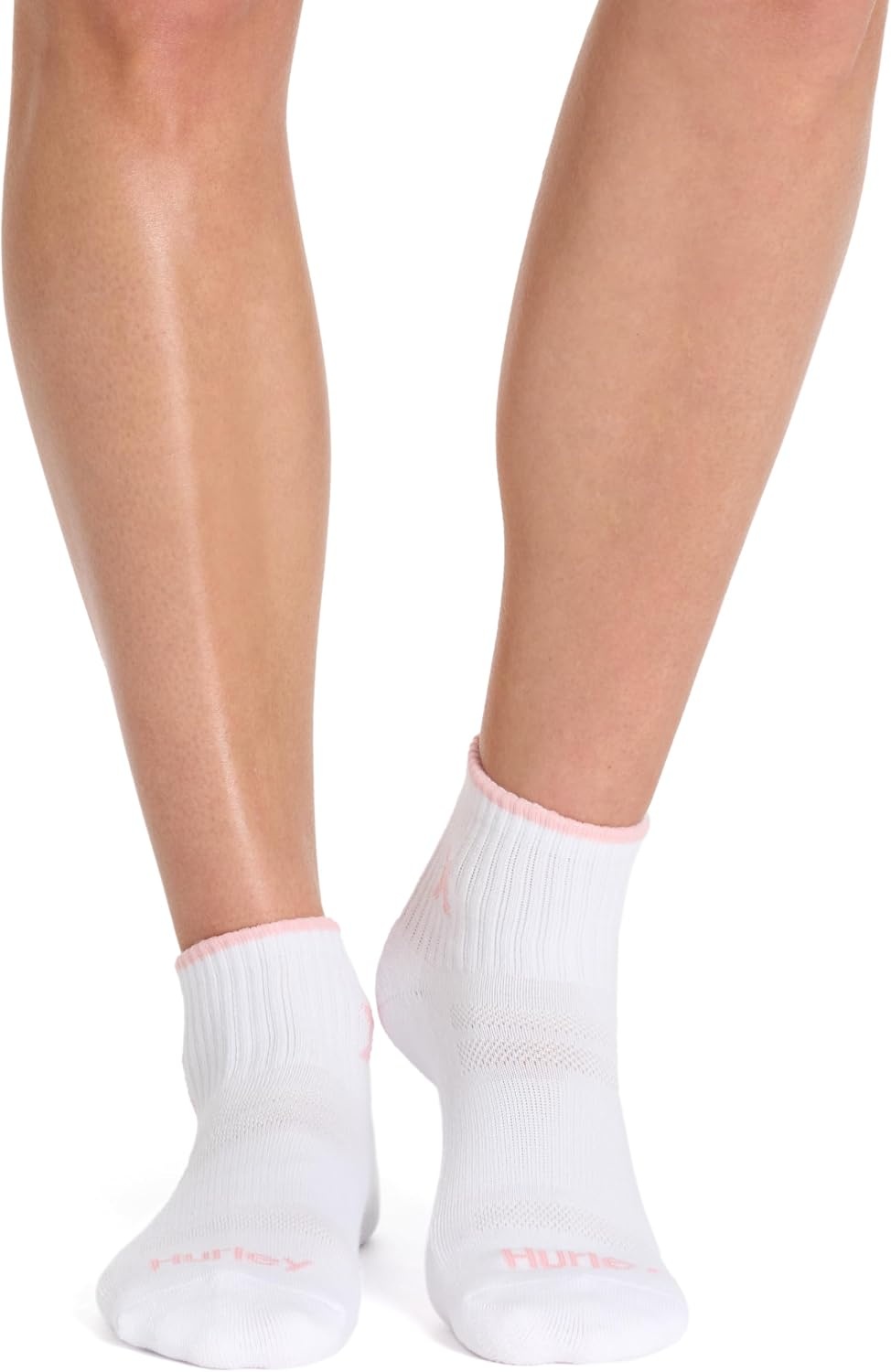 Hurley Women’s 8 Pack Sport Ultra Soft Quarter Crew Socks(White/Rose/Lavendar/Blue/Cool Grey)