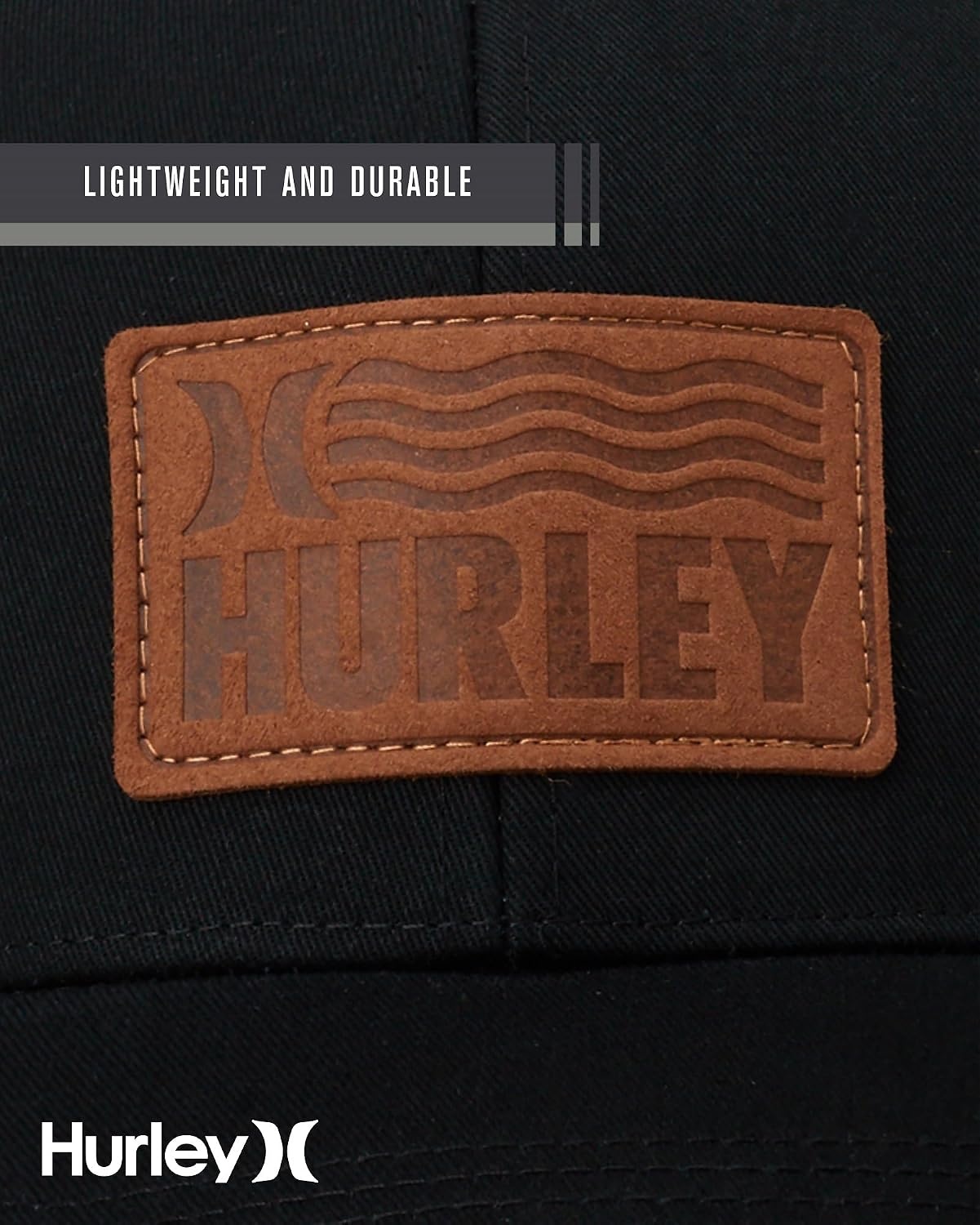 Hurley Mens Trucker Hat – Flexible Quick Dry Fairway Mesh Trucker Hat for Men with Snapback Closure – Classic Mens Caps(Black Old)