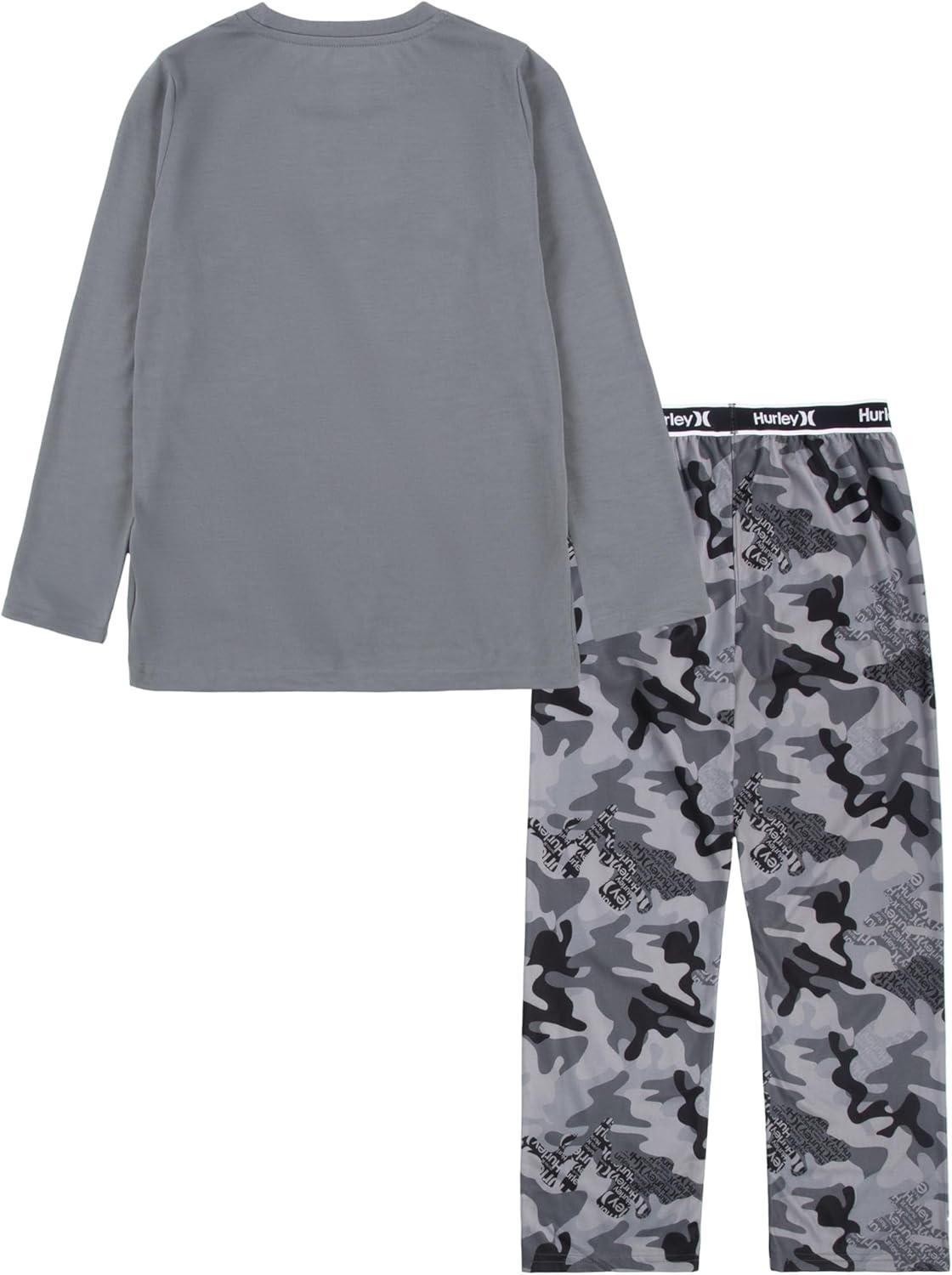 Hurley Boys’ Pajama 2-piece Set(Grey Camo)
