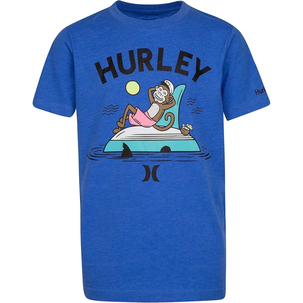 Hurley Boys’ Character Graphic T-Shirt(Blue/Chimp Sub)