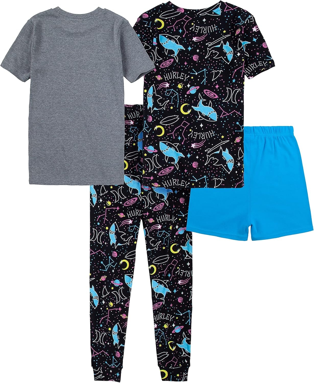 Hurley Boys’ Pajamas(Grey/Night Sky)