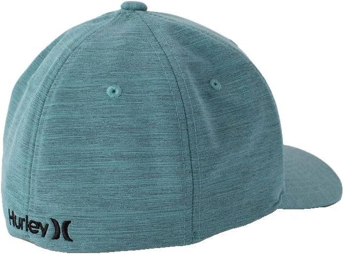 Hurley Mens Baseball Cap – Moisture Wicking Curved Brim Flexfit Fitted Hats for Men with H2O-Dri Sweatband (Sizes: S-XL)(Aurora Green)