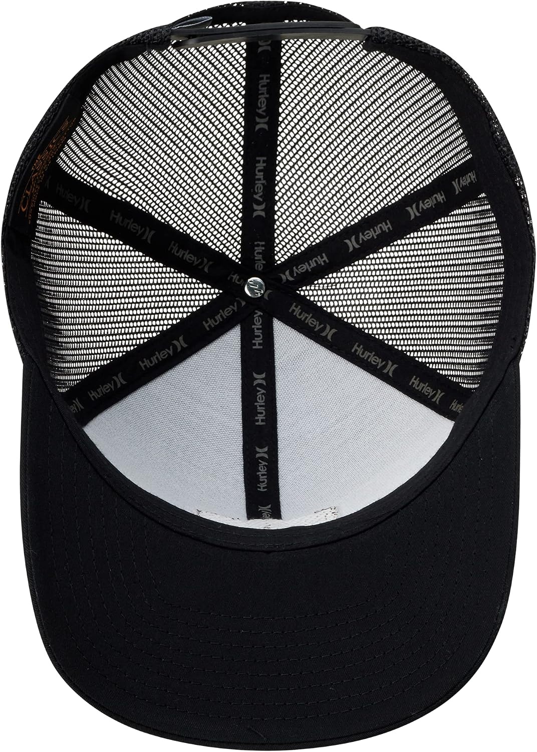 Hurley Mens Trucker Hat – Flexible Quick Dry Fairway Mesh Trucker Hat for Men with Snapback Closure – Classic Mens Caps(Black)