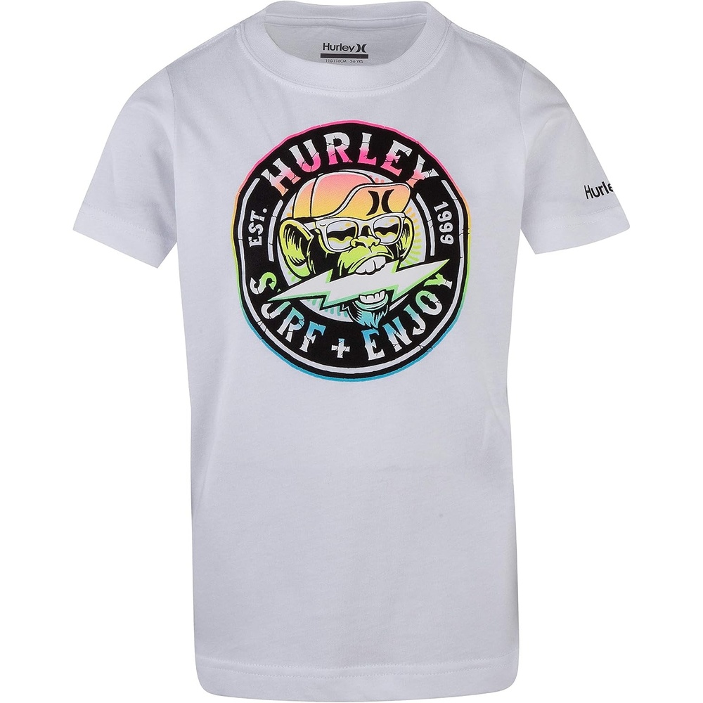 Hurley Boys’ Character Graphic T-Shirt(White/Bolt)