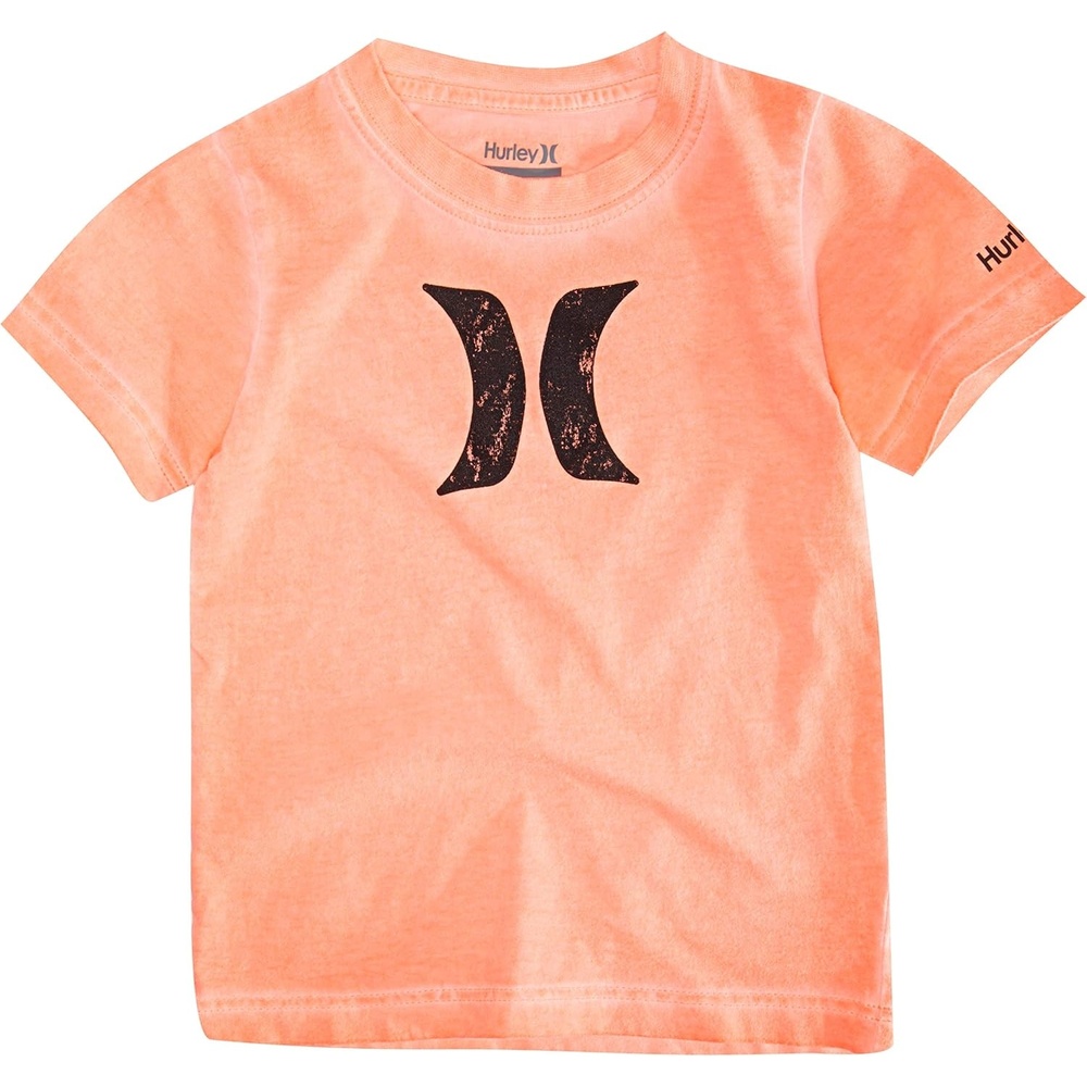 Hurley Boys’ Icon Graphic T-Shirt(Bright Mango Washed)