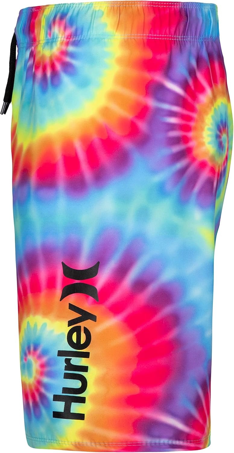 Hurley Boys Printed Pull on Swim Trunks(Multi Tie Dye)